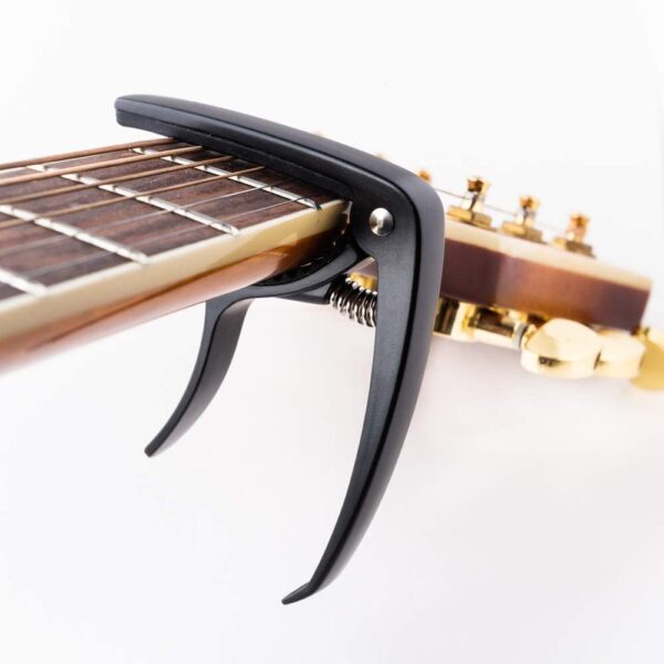 Senor Guitar Capo for Acoustic Guitar | Capo for Classical Guitar | Electric Guitar | Bass Guitar | Ukulele & Banjo Capo | Modern Design Lightweight Professional Capo for Guitars - Black - Image 6