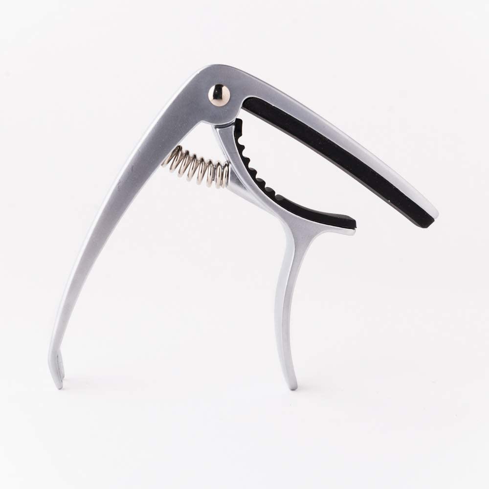 Senor Guitar Capo for Acoustic Guitar | Capo for Classical Guitar | Electric Guitar | Bass Guitar | Ukulele & Banjo Capo | Modern Design Lightweight Professional Capo for Guitars - Silver
