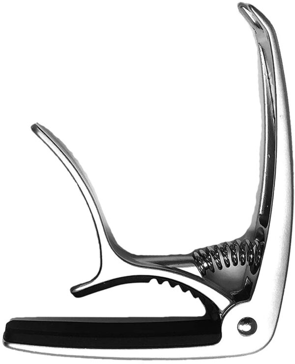 Senor Guitar Capo for Acoustic Guitar | Capo for Classical Guitar | Electric Guitar | Bass Guitar | Ukulele & Banjo Capo | Modern Design Lightweight Professional Capo for Guitars - Silver - Image 3
