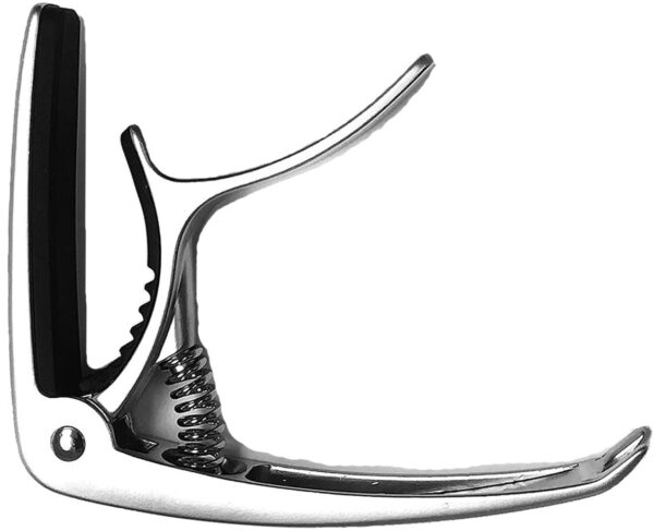 Senor Guitar Capo for Acoustic Guitar | Capo for Classical Guitar | Electric Guitar | Bass Guitar | Ukulele & Banjo Capo | Modern Design Lightweight Professional Capo for Guitars - Silver - Image 4