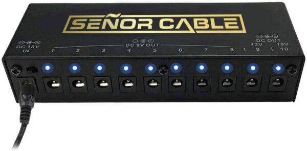 Senor Cable Guitar Pedal Power Supply Isolated Outputs Compact Portable Mini Power Supply for 9V 12V 18V Guitar Effect Pedal with Built-in USB Charging Port for Phone iPhone Pad iPad - Image 2