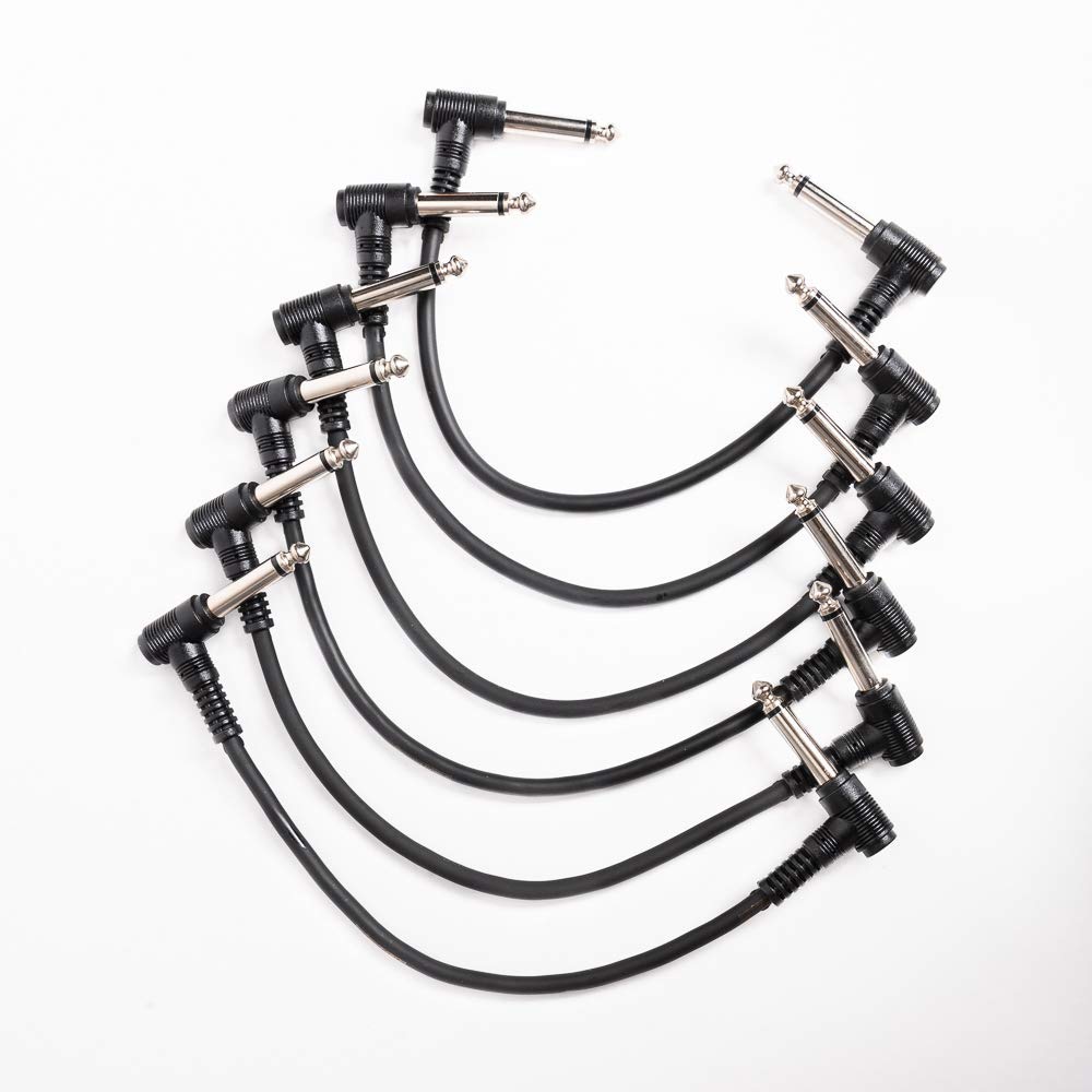 Senor Cable 6 Inch Guitar Patch Cable Black 6-Pack Guitar Effect Pedal Cables | Pedal Patch Cables | Guitar Effect Patch Cables | Patch Cables Guitar | Guitar Patch Cables | Guitar Cables Pedal