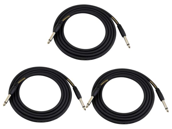 Senor Cable Instrument Cable | Instrument Cable Pack | Cable Instrument | Guitar Instrument Cable 10.6 ft (Woven) Guitar Instrument Pack of 3 - Black