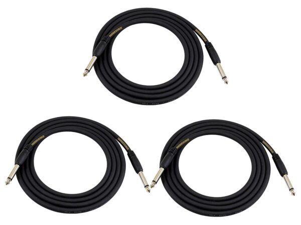 Senor Cable Instrument Cable | Instrument Cable Pack | Cable Instrument | Guitar Instrument Cable (Woven) Guitar Instrument Pack of 3 - Black (10.6 FT, Black, 3)