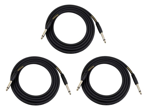 Senor Cable Instrument Cable | Instrument Cable Pack | Cable Instrument | Guitar Instrument Cable 18.6ft (Woven) Guitar Instrument Pack of 3 - Black - Image 2