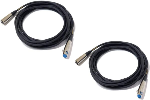 Senor Cable 20 Foot XLR Male to XLR Female XLR Microphone Cable | Microphone Cord Professional Audio Wire for Studio Recording and Live Sound - Senor Mic Cable - 2 Pack